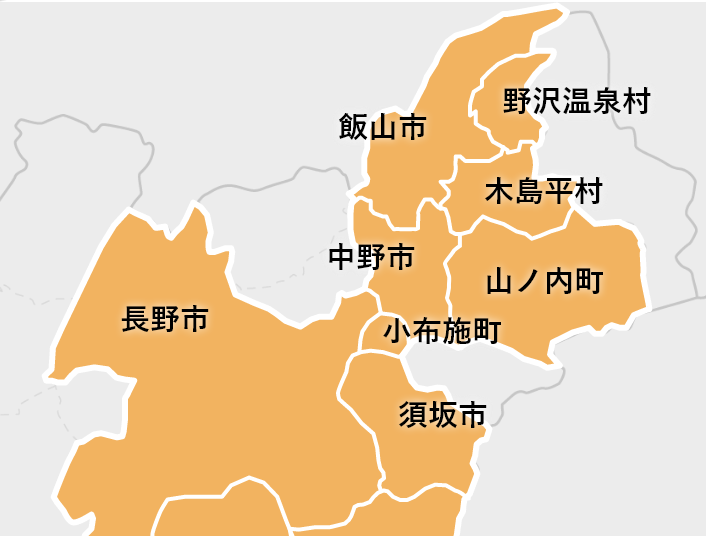施工対応エリアの地図